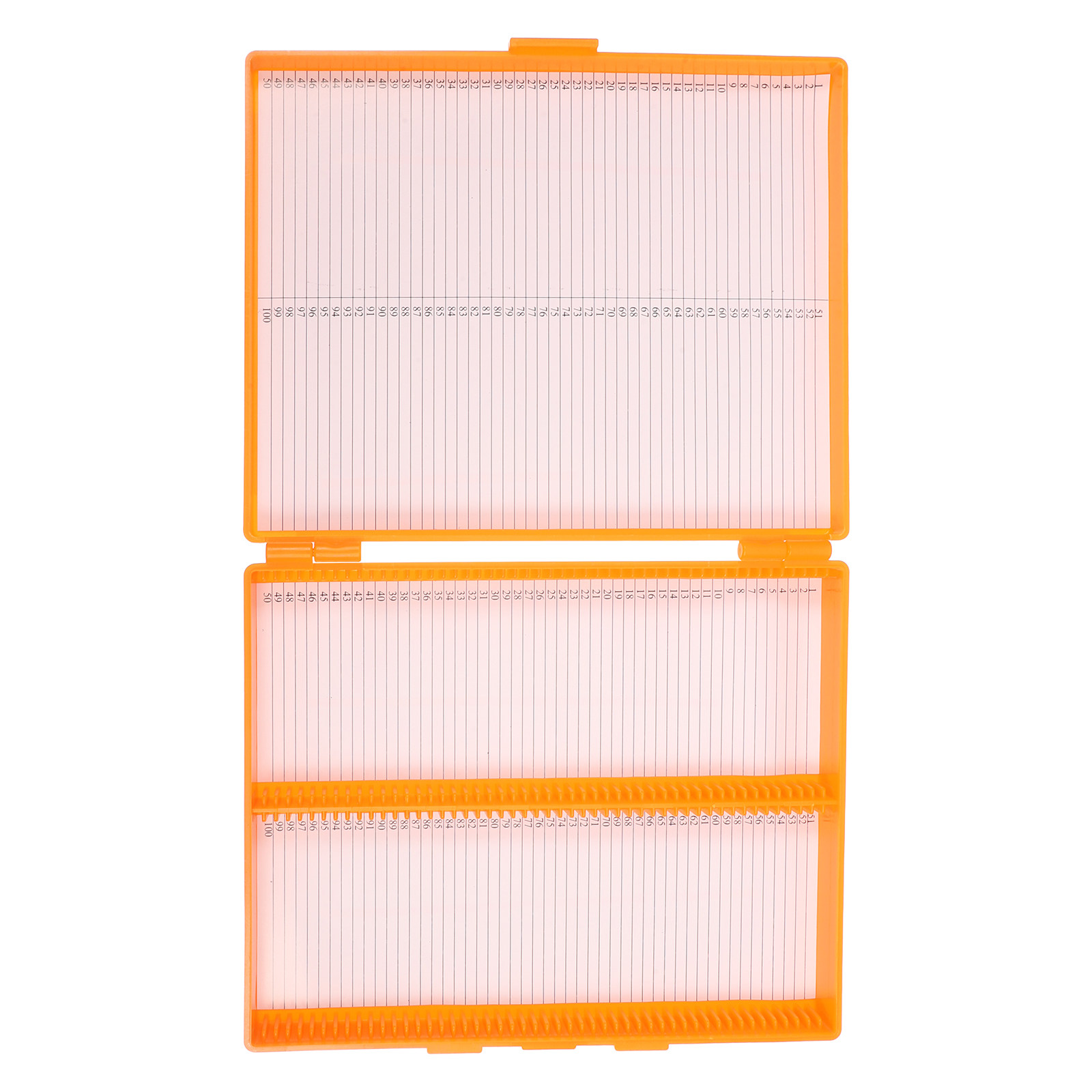Pathology Slide Storage - กล่องเก็บสไลด์พยาธิวิทยา 100 ชิ้น กล่องใส่สไลด์กล้องจุลทรรศน์พลาสติกแข็งแรงทนทาน พร้อมฝาปิดใสสำหรับมองเห็นชัดเจน ประหยัดพื้นที่