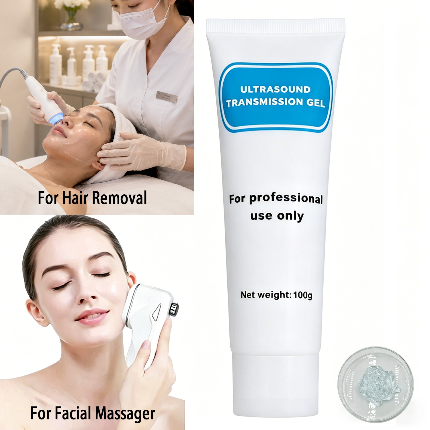 เจลหล่อลื่นกำจัดขนและเคราด้วยเ - Medical Gel Ultrasound บทวิจารณ์และราคา
